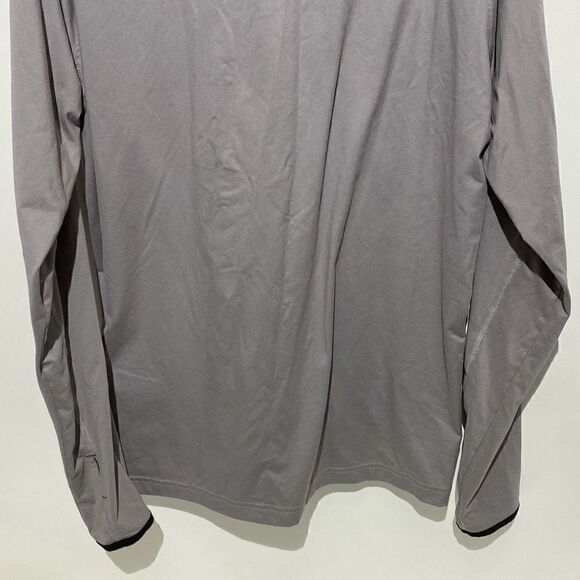 Cloudveil Men's Long-Sleeve Half Zip Stand-Up Collar Gray Shirt - Picture 7 of 10